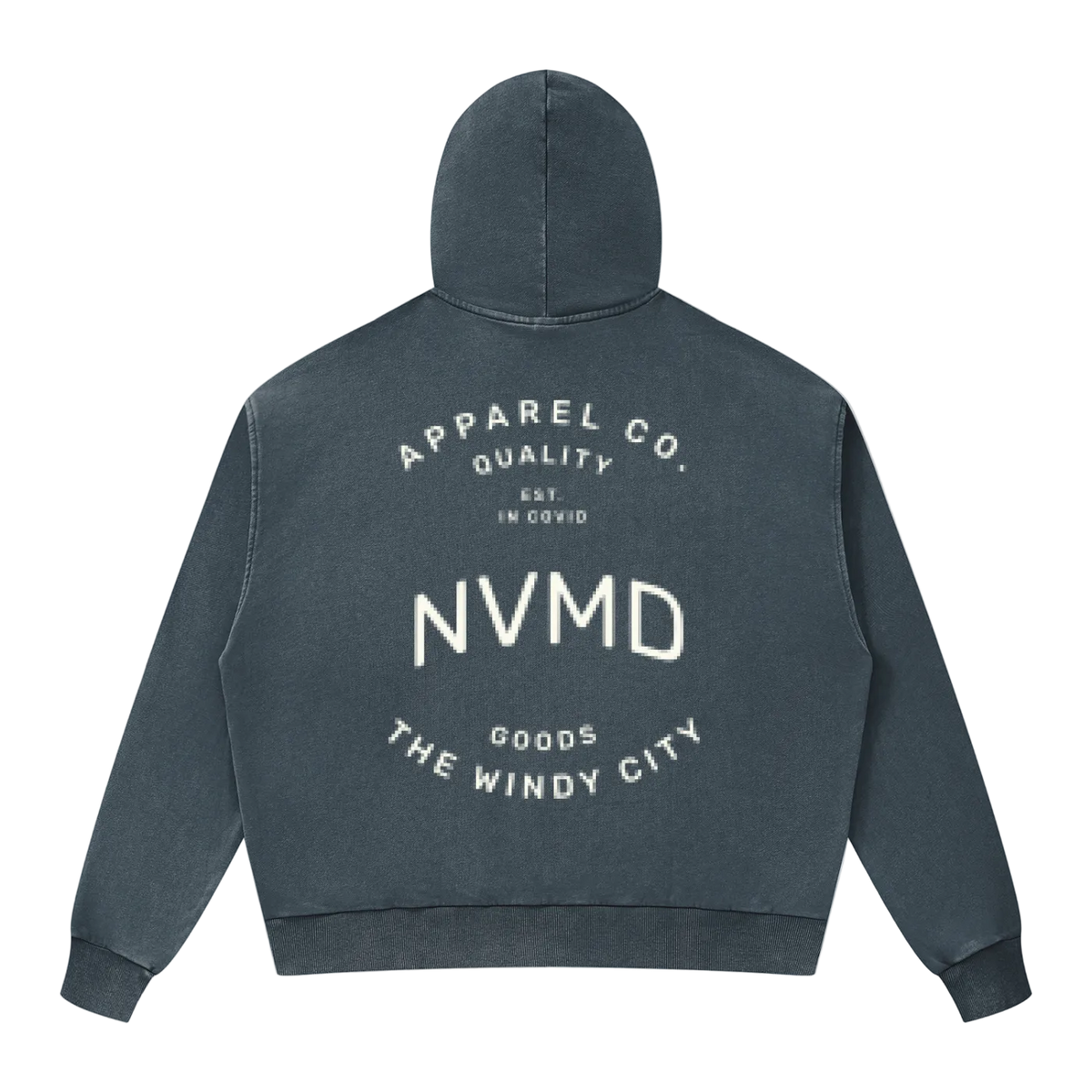 Unisex Windy City Mineral Wash Zip Boxy Full Zip Hoodie