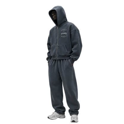 Unisex Windy City Mineral Wash Zip Boxy Full Zip Hoodie