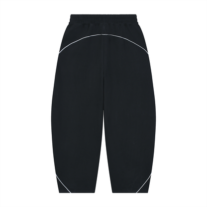Nevermind Piping Fleece Barrel Leg Sweatpants