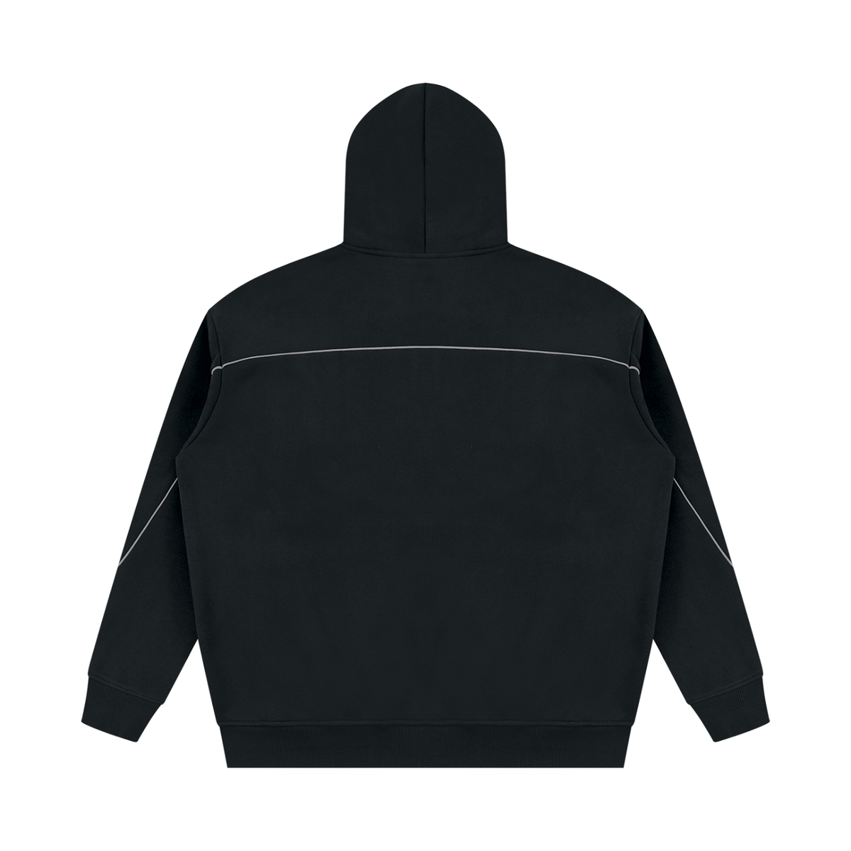 Nevermind Oversized Piping Fleece Hoodie